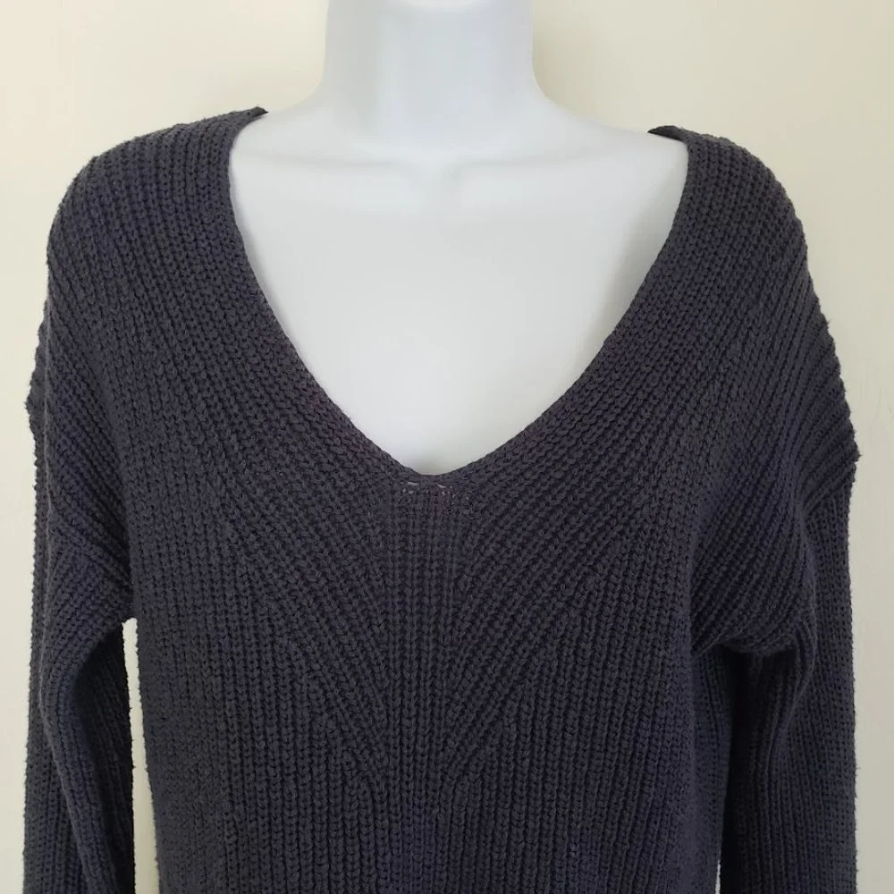Madewell Womens Sweater XXS Navy Blue Pullover V-neck Cotton Long Sleeve NEW - Picture 6 of 12